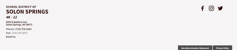 Solon Springs Website Footer